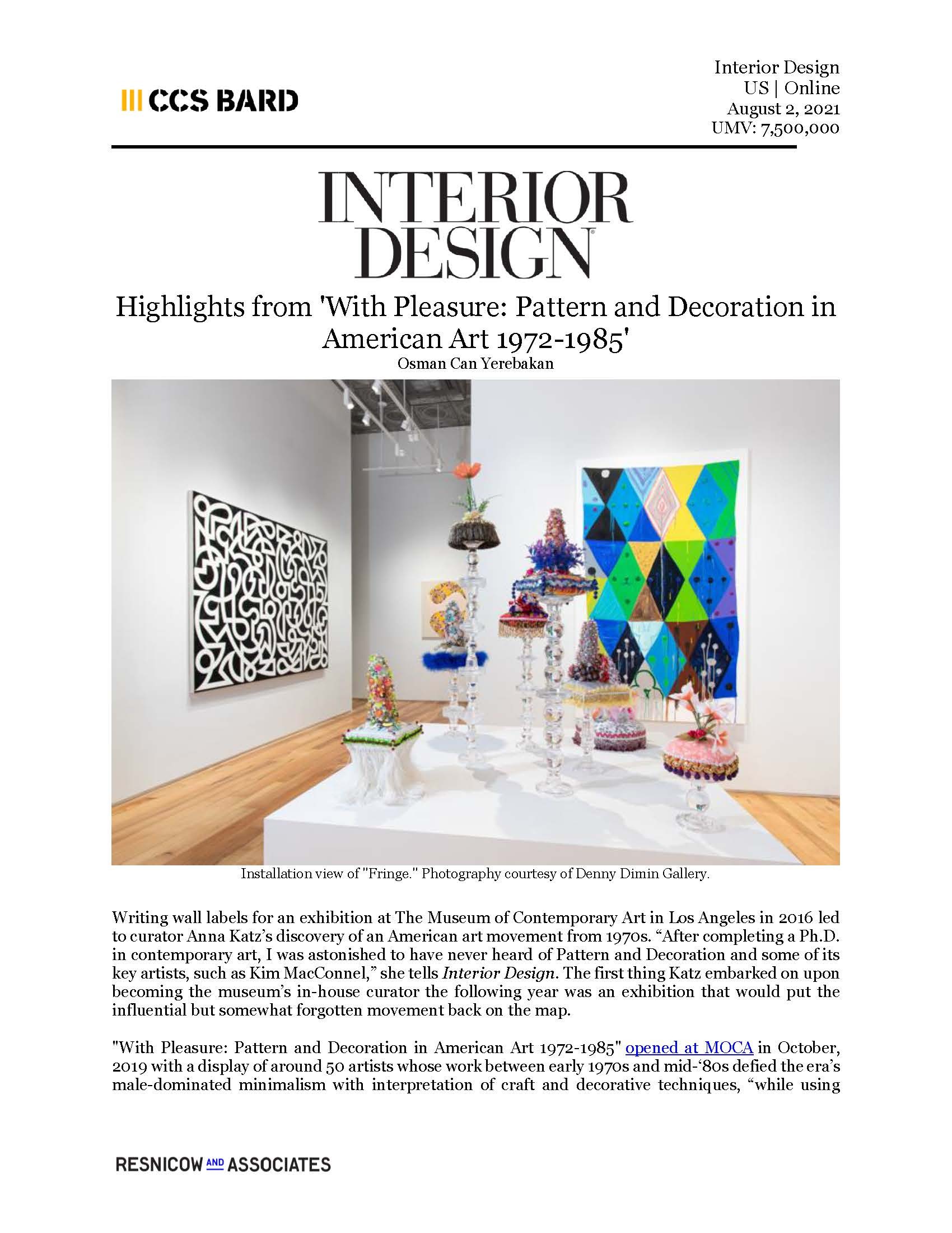 With Pleasure: Pattern and Decoration in American Art 1972–1985